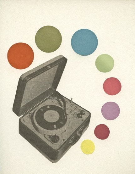 Pop Music. Print of an Original Collage.
