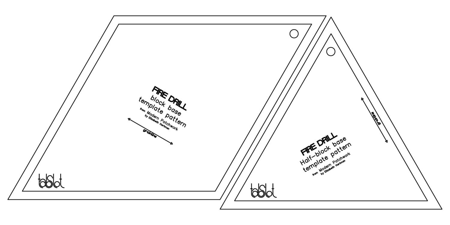FIRE DRILL templates from Modern Patchwork by Elizabeth Hartman