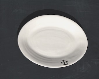Monogram Oval Platter