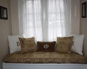 Window Seat Cushion and Cover - Custom made in your choice of fabric