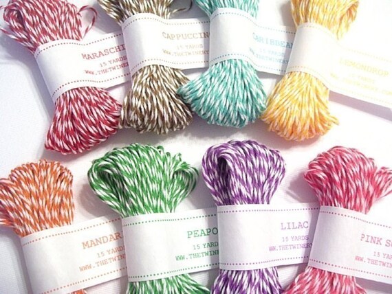 Original Baker's Twine Sampler Pack - 15 yards of each color - 8 colors - 120 yards total