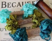 Shabby Wrinkled Dragonfly Dance ribbon bundle, 15 yards
