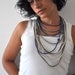 Crochet Bracelet and Necklace in one piece. Silver .