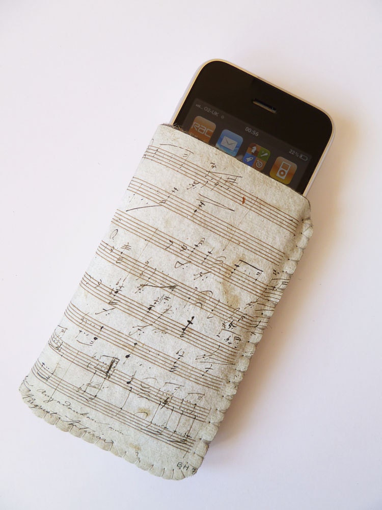 iPhone 4S Case  iPhone 5 Case Beethoven Manuscript Music Score - Fits iPhone 4S iPhone 5