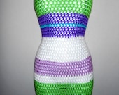 Pattern-Strapless Tube Dress