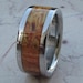 Tungsten Ring Box Elder Burl Wood Mens or Ladies Wedding Band in sizes 4-17 HandCrafted