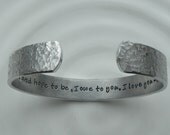 All That I Am Aluminum Secret Message Cuff