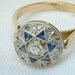 Antique Diamond and Sapphire Ring 1920s Vintage/ Hold for stephanie