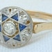 Antique Diamond and Sapphire Ring 1920s Vintage/ Hold for stephanie