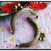 6.5cm (2 5/8 inch) embossed vintage metal purse frame (color antique brass)-1piece