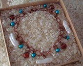 Copper and Pearl Bracelet