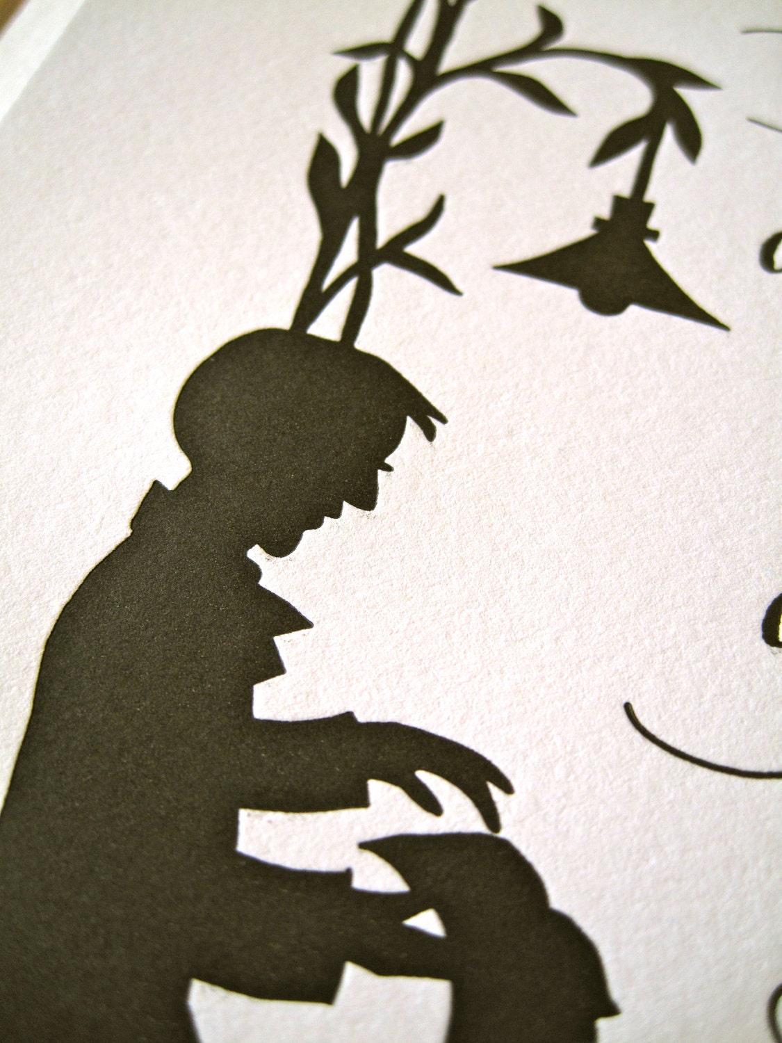LETTERPRESS ART PRINT- If you have a garden and a library, you have everything you need.Cicero