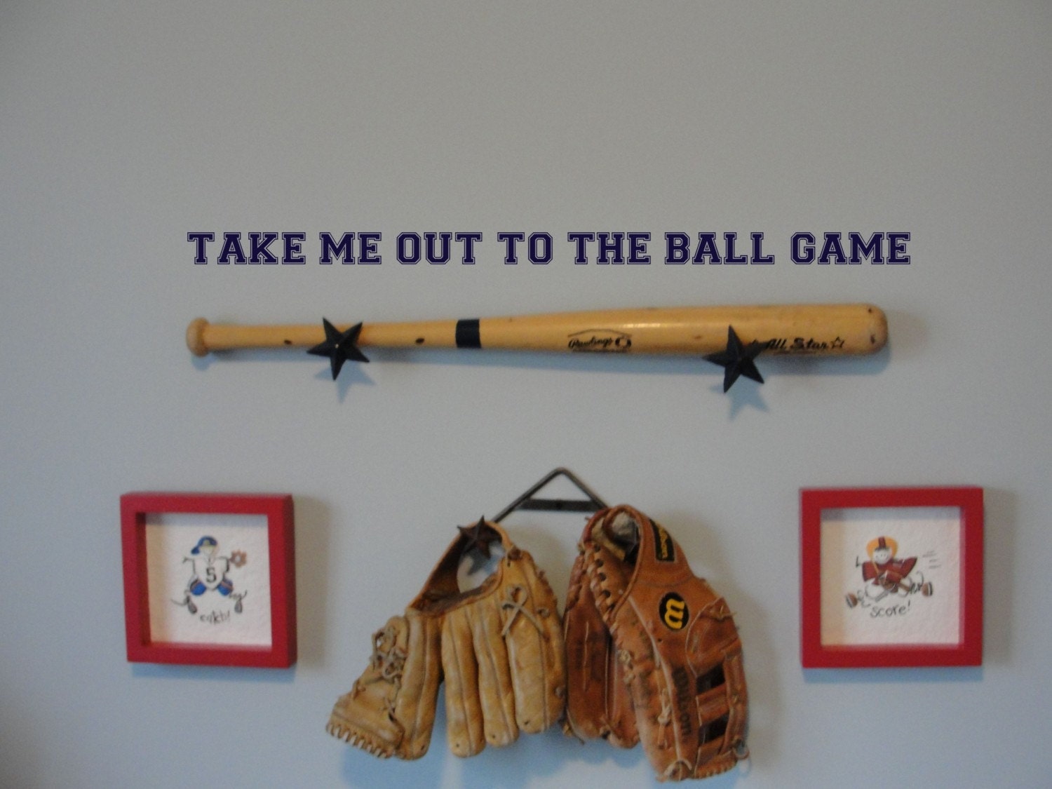 Take Me Out To The Ball Game - Custom Vinyl Wall Lettering