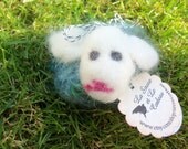 Dream Ambassador (Blue/Green Needle Felted Sheep)