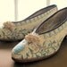 DAINTY DANCING SHOES ANTIQUE CHINOISERIE EMBROIDERED SILK