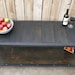 Handmade scrap metal and wood industrial style table, console, liquor table