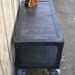 Handmade scrap metal media cabinet