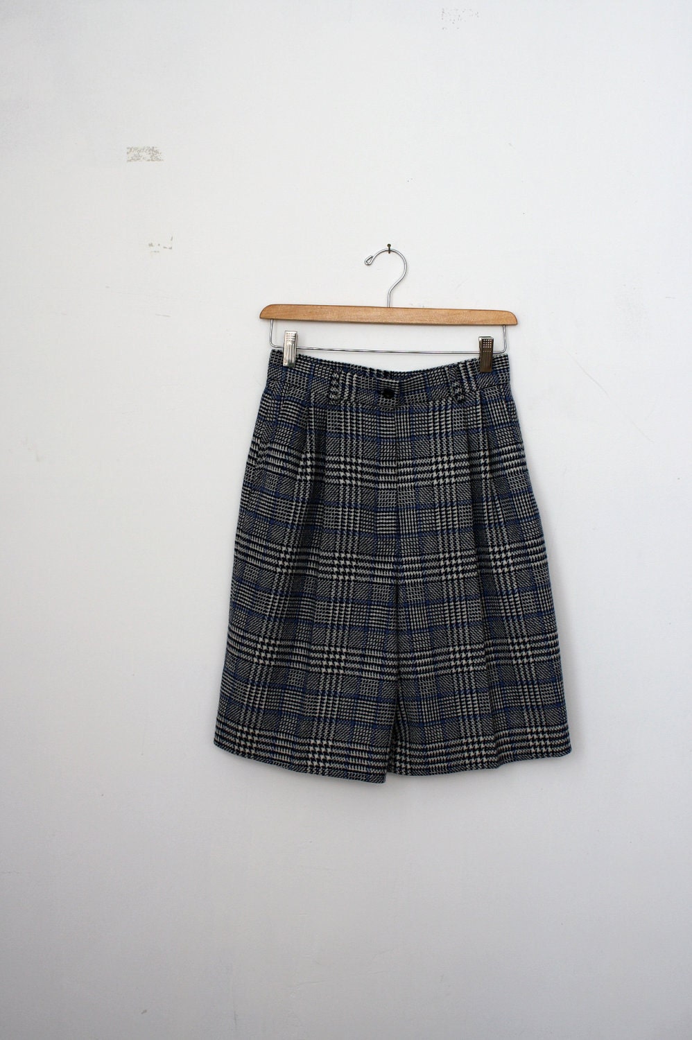1980's Pendleton Navy Wool Plaid Shorts
