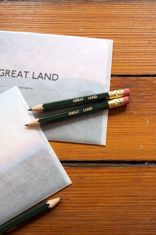 Great Land - Postcards and Pencil Set