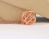 Copper Wire Knot Necklace