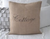 Burlap Pillow Cover