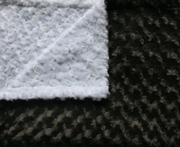 LARGE Double Sided Gray & White Swirl MInky Blanket