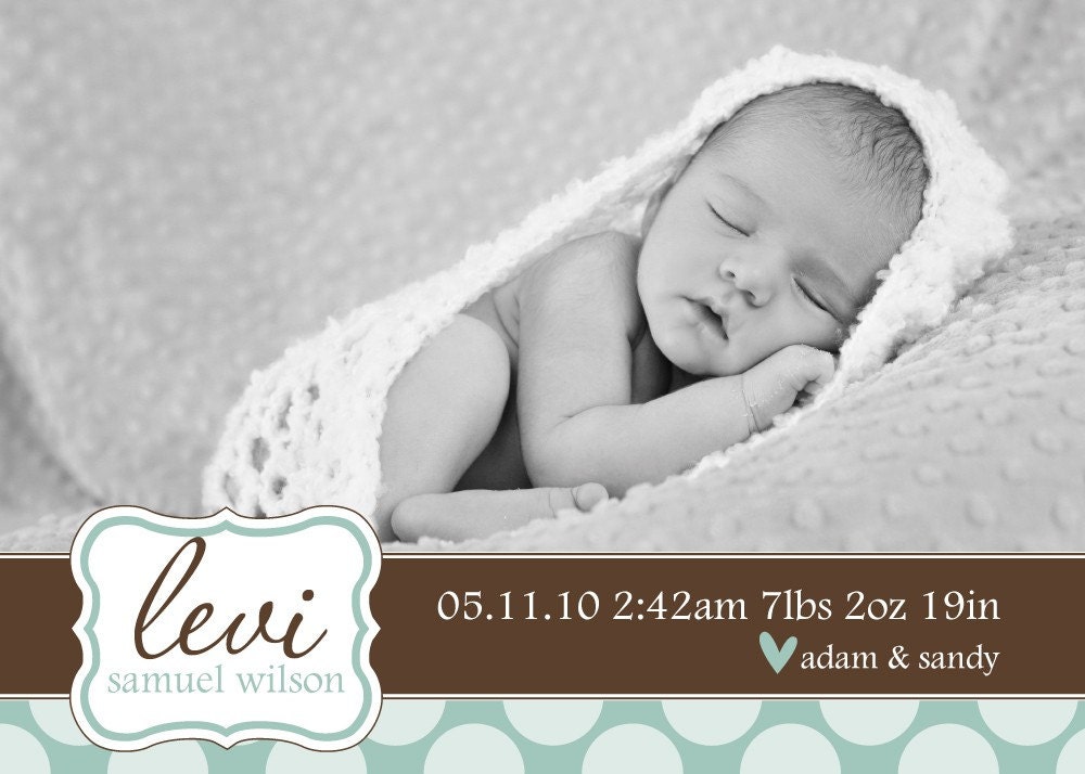 birth announcement- levi