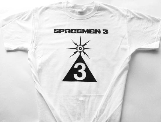Spacemen 3  T shirt screen print  print on White short sleeve Spiritualized sonic boom jason pierce