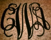 Personalized 18" Wooden Interlocking Monogram Cut Out UNPAINTED