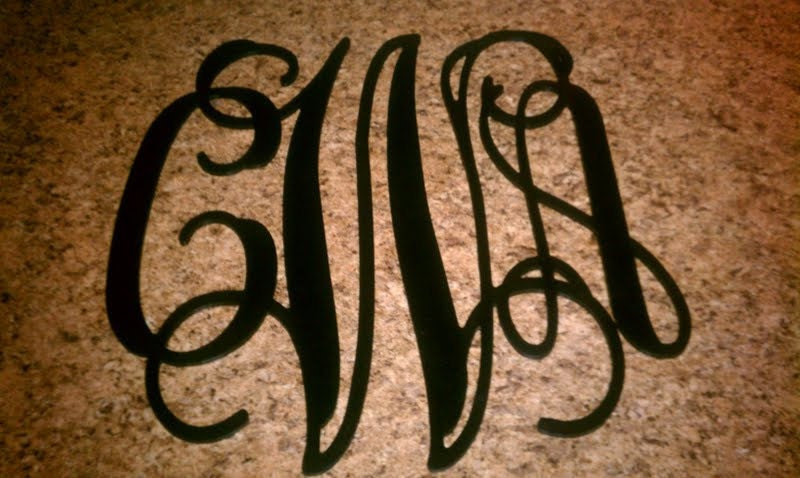 Personalized 18" Wooden Interlocking Monogram Cut Out UNPAINTED