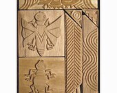 Oshiwa Carved Wood Printing Stamp Set, Insects and Ducks, Item 32-44