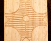 Carved Textile Stamp, African Design, Oshiwa Wood Printing Block, Item 8-9-4