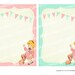 Digital PRINTABLE Vintage Birthday Tea Party Package Set Girl Daughter Princess Celebrate Banner Nursery Invitation Label Card Tag PP03