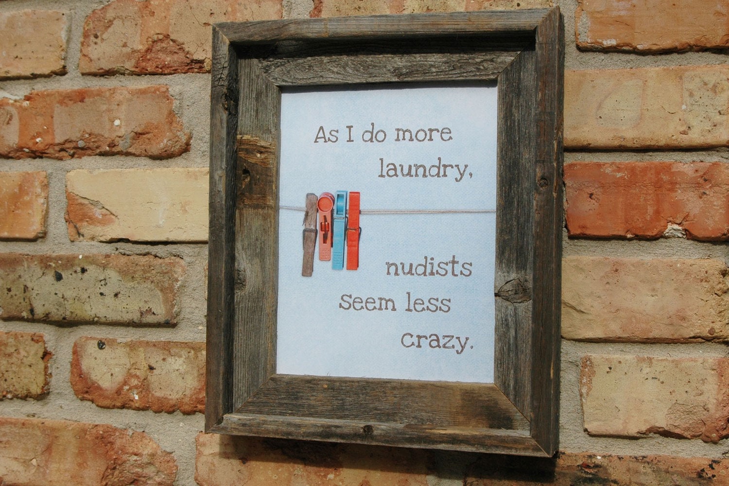 Laundry and Nudists 8"x10" Art Print