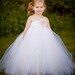 Vintage Daydream Flower Girl Tutu Dress with Handmade Rose