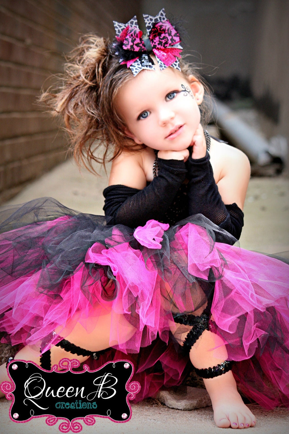 The Punk Diva- Punk Rock Inspired Tutu Dress (Sizes Newborn or 0-3 Months)