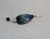 Lampwork bead Pendant-OOAK-Handmade-SRA-Sterling silverFREE SHIPPING