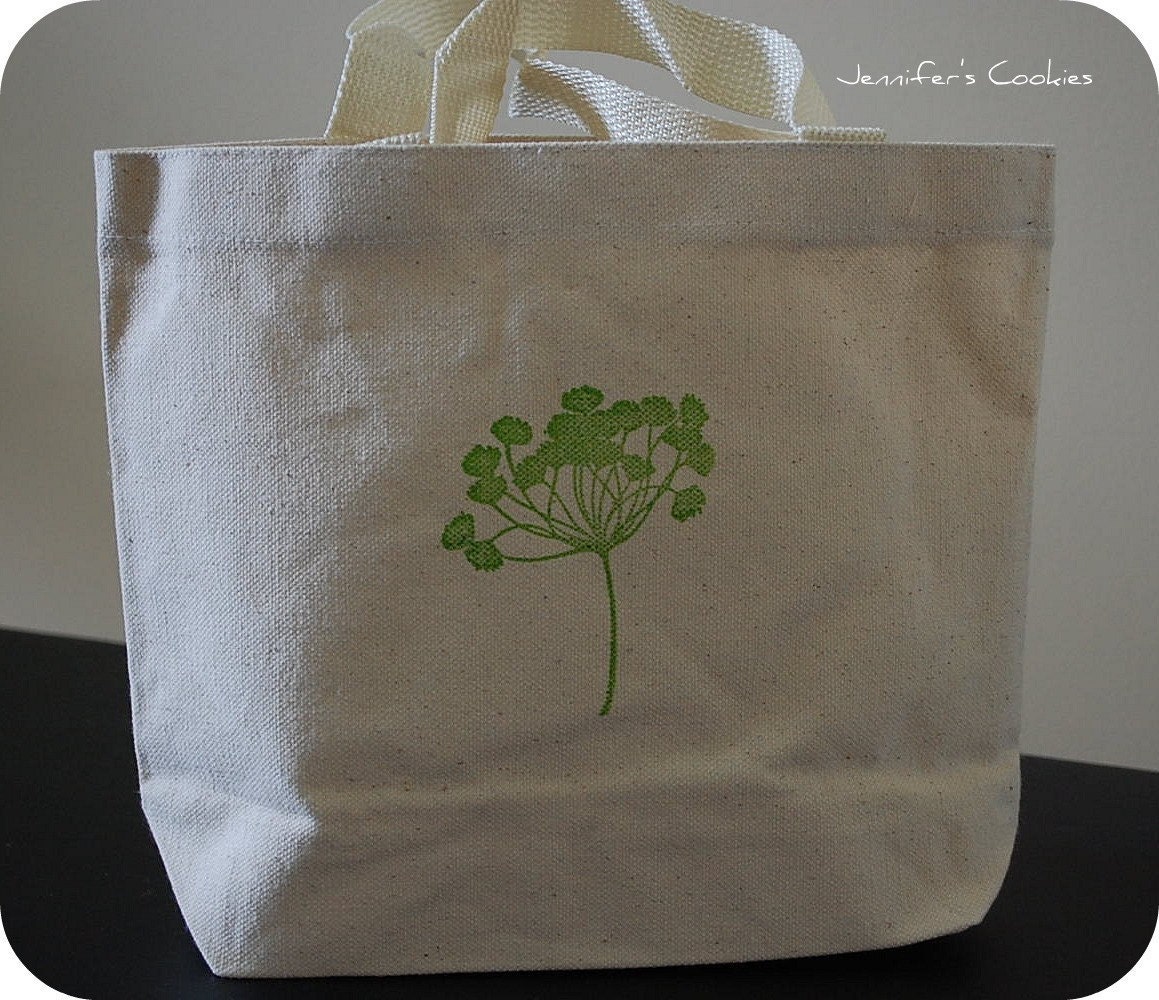 Lime Green Wildflower Natural Cotton Canvas Tote Bag Great for Bridesmaids and Weddings Il_170x135