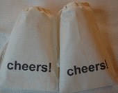 100 Cheers Organic Muslin Cotton Drawstring Favor Gift Bags 4x6 - Great for parties and weddings Il_170x135