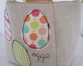 Easter egg Linen Easter basket
