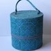 Vintage Mod Wig Box Turquoise Large by EdibleComplex on Etsy