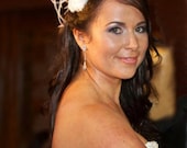 Feather Pillow Bridal Fascinator Clip