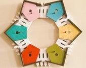 Birdhouses and Picket Fence Nursery Wall Hanging  20 x 20