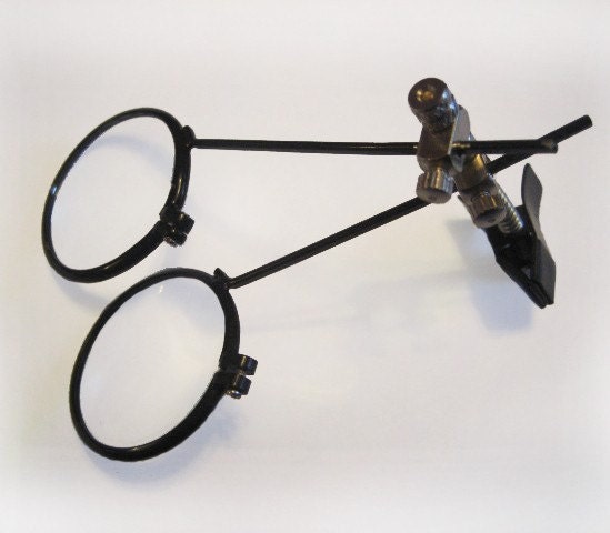 Steampunk Double Jewelers Loupe - BLACK