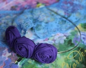 Royal Purple Roses Headband