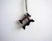 Sewing Machine Necklace -  Black and Gold - The Seamstress