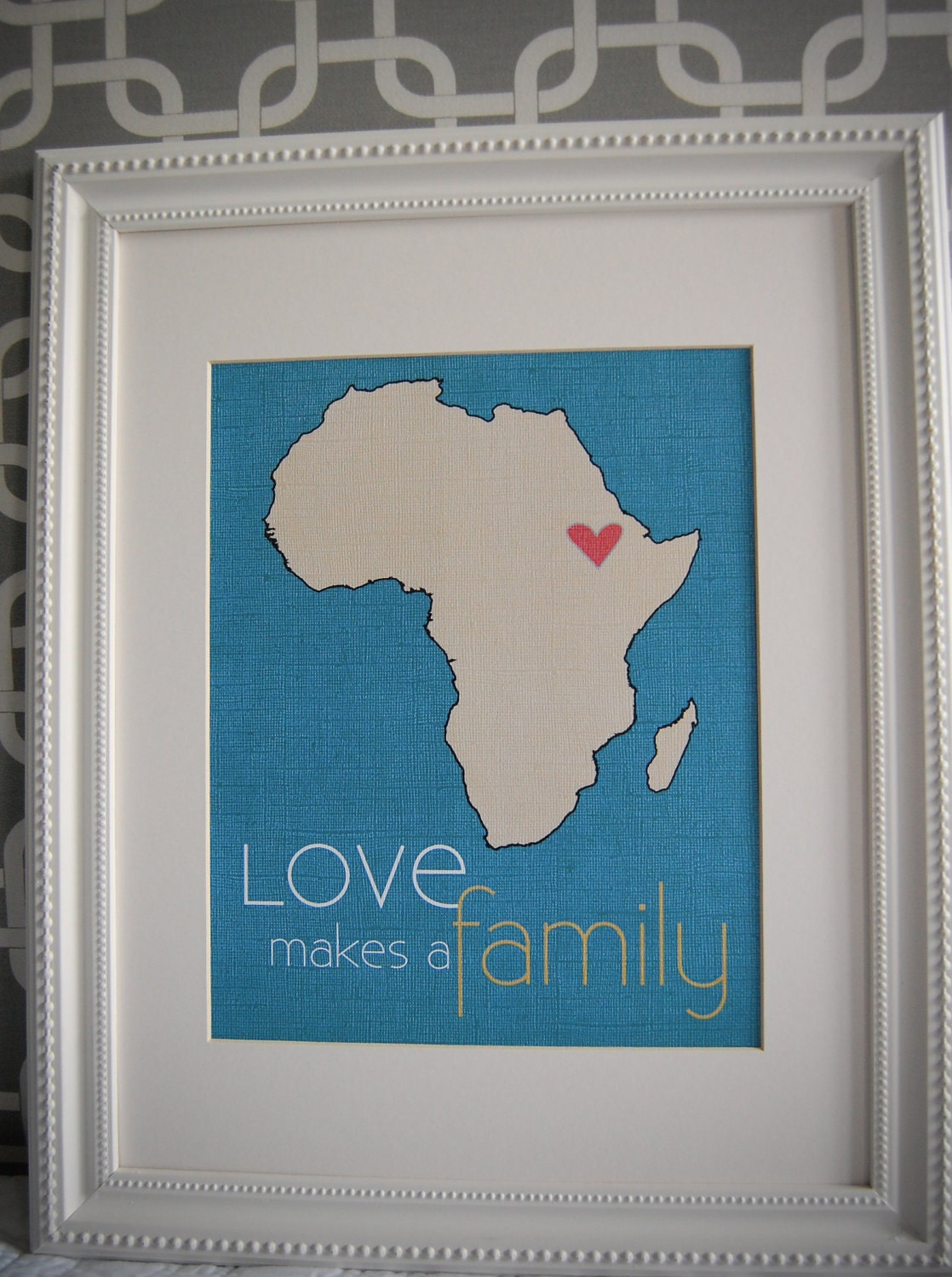 adoption print Love makes a Family 8 x 10 print ANY COUNTRY