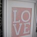 8x10 nursery print LOVE pink, blue, or green