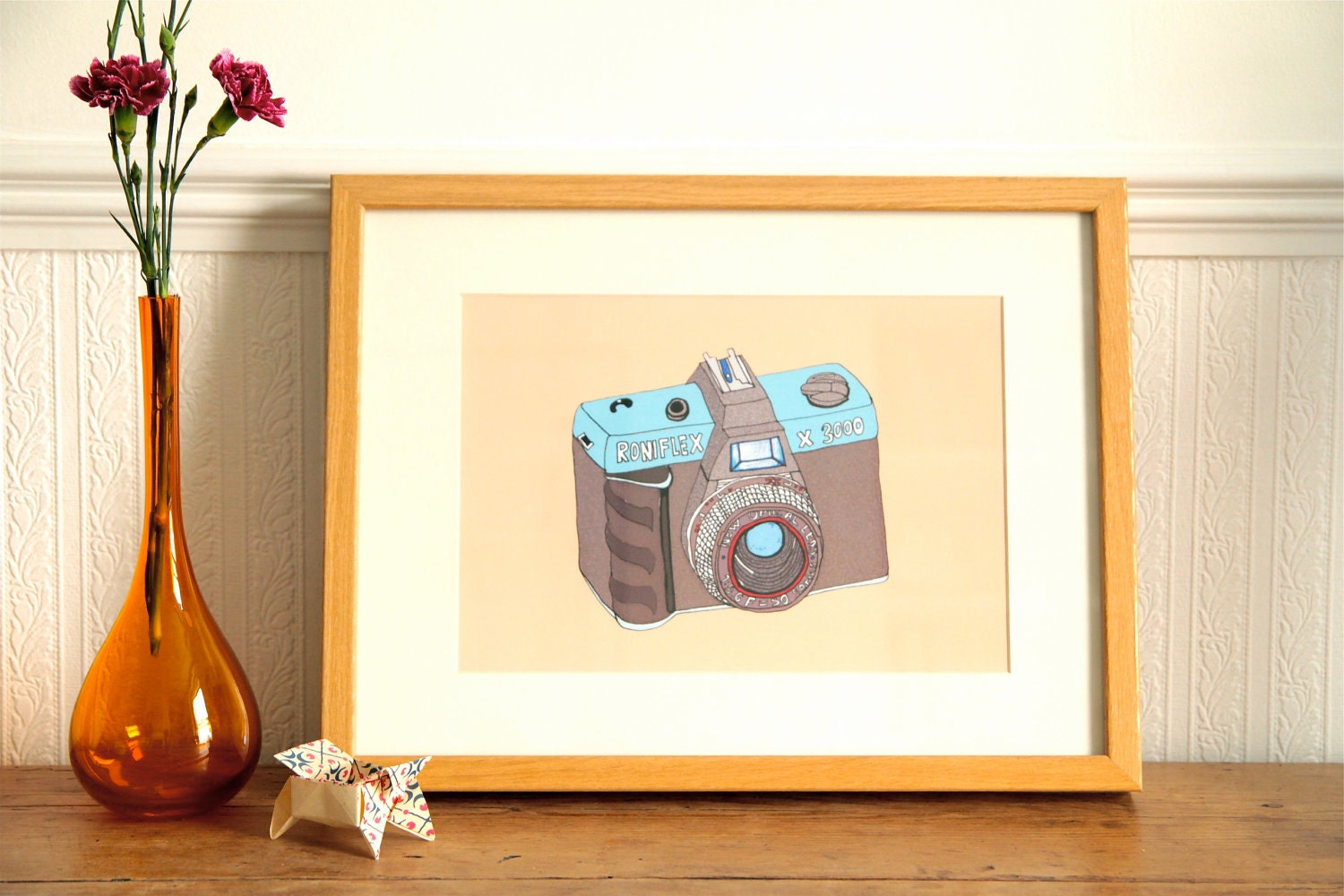 Retro Camera archival art print - Roniflex camera