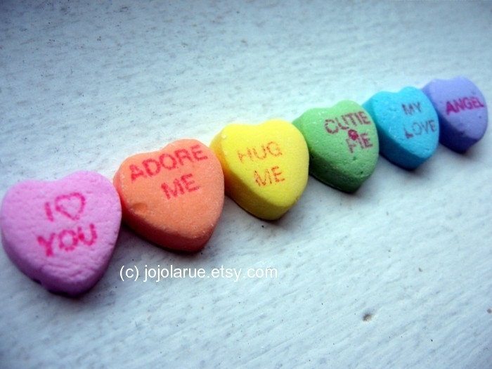 Art Photography - Rainbow Candy Heart Art Photograph 2, 8x10